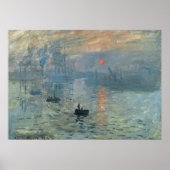 Monet Impression Sunrise Soleil Levant Malerei Poster (Vorne)