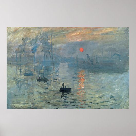 Monet Impression Sunrise Soleil Levant Malerei Poster (Vorne)