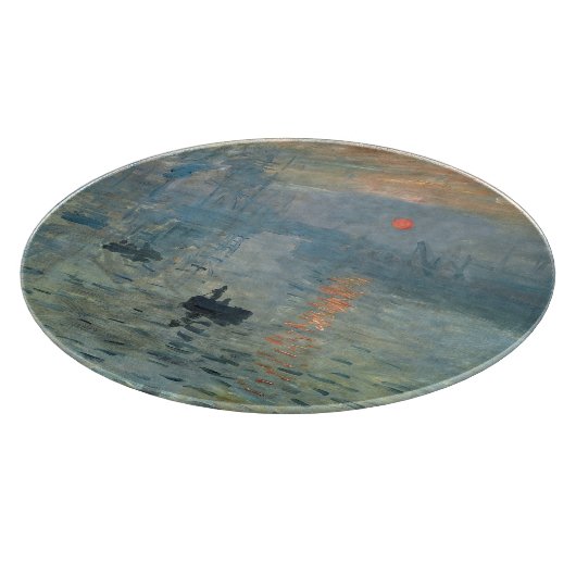 Monet Impression Sunrise Soleil Levant Malerei Schneidebrett (Ecke)