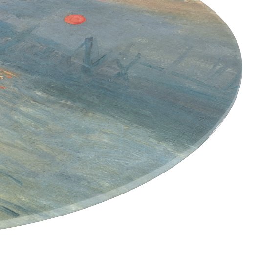 Monet Impression Sunrise Soleil Levant Malerei Schneidebrett (Ecke)