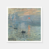 Monet Impression Sunrise Soleil Levant Malerei Serviette (Vorderseite)