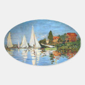 Monet Impressionismus Boote Sticker (Vorderseite)