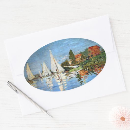 Monet Impressionismus Boote Sticker (Umschlag)
