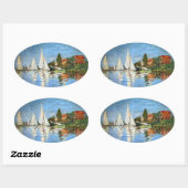 Monet Impressionismus Boote Sticker (Blatt)