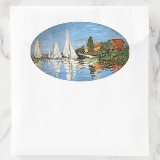 Monet Impressionismus Boote Sticker (Tasche)