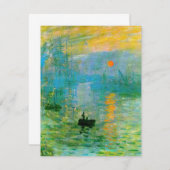 Monet Impressionismus-Sonnenaufgang-Einladungen Einladung (Vorne/Hinten)