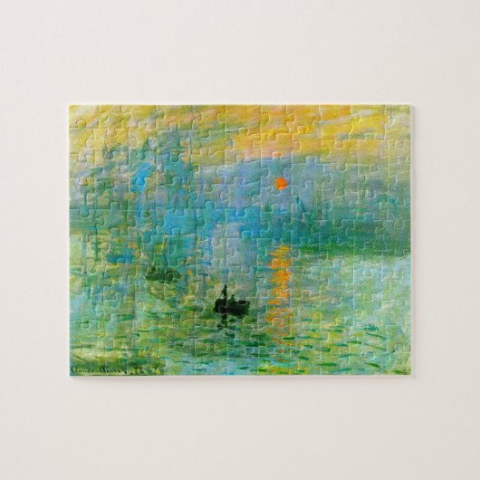 Monet Impressionismus-Sonnenaufgang-Puzzlespiel Puzzle (Horizontal)