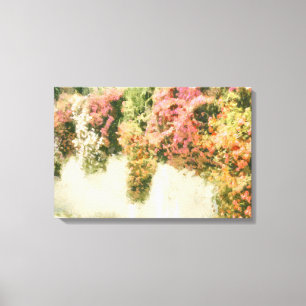 Monet Inspiriert Blumenwall von Blume Leinwanddruck