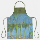 Monet inspiriert Cattails Schifffahrtsgesellschaft Schürze (Vorderseite)