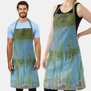 Monet inspiriert Cattails Schifffahrtsgesellschaft Schürze