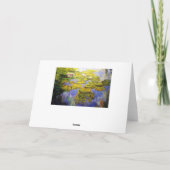 Monet Inspiriert Lily Pads Karte (Rückseite)