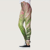 Monet inspiriert Rosa und Grüne Muhegas Abstrakt Leggings (Links)