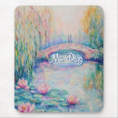 Monet Inspiriert Wasser Lilien und Brücke Mousepad (Vorne)