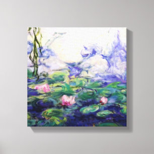 Monet inspirierte Wasser-Lilien Leinwanddruck