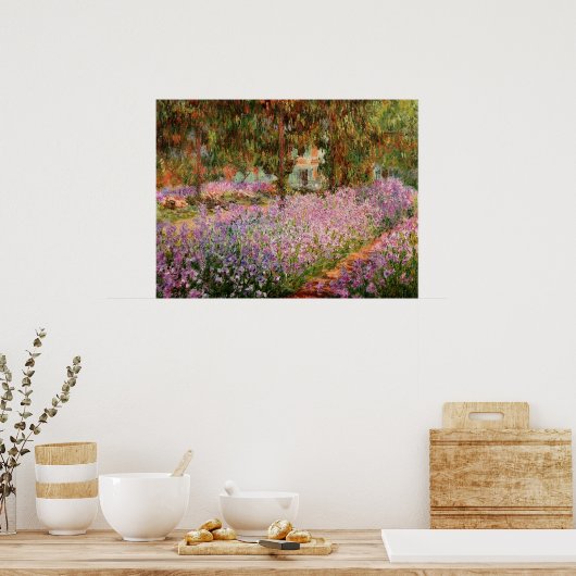 Monet - Ire im Monet-Garten Poster (Küche)
