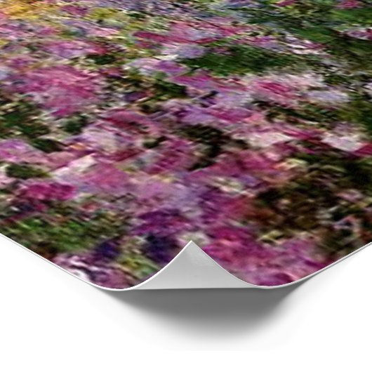 Monet - Ire im Monet-Garten Poster (Ecke)