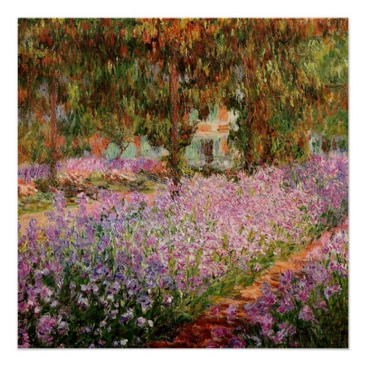 Monet - Ire im Monet-Garten Poster (Vorderseite)