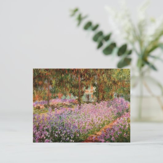 Monet - Ire im Monet-Garten Postkarte (Stehend Vorderseite)