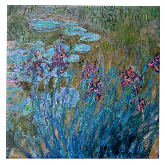 Monet - Ire und Water-Lilies Fliese (Vorderseite)