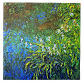 Monet - Iris am See Rose Pond Fliese (Vorderseite)