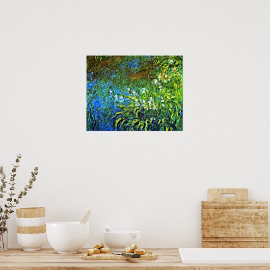 Monet - Iris am See Rose Pond Poster (Küche)