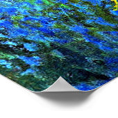 Monet - Iris am See Rose Pond Poster (Ecke)