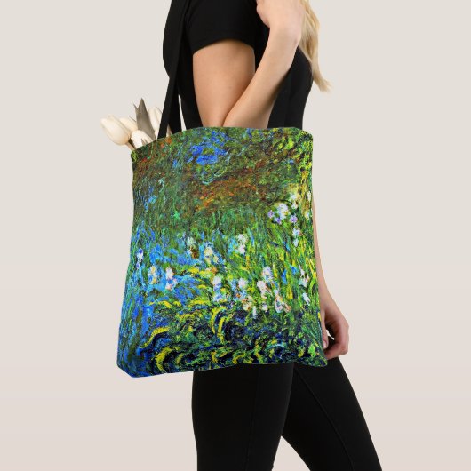 Monet - Iris an der Meeresmauer Tasche (Von Nahem)