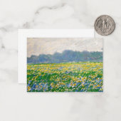 Monet - Iris field at Giverny Mitteilungskarte (Vorderseite/Rückseite Beispiel)