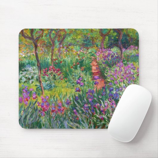 Monet Iris Garden at Giverny Mouse Pad Mousepad (Mit Mouse)