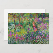 Monet Iris Garden at Giverny Postcard Postkarte (Vorne/Hinten)