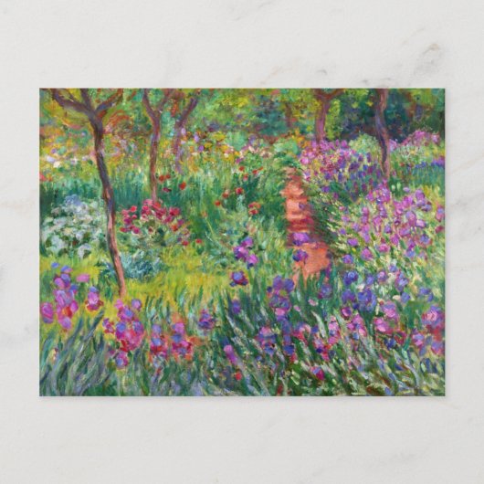 Monet Iris Garden at Giverny Postcard Postkarte (Vorderseite)