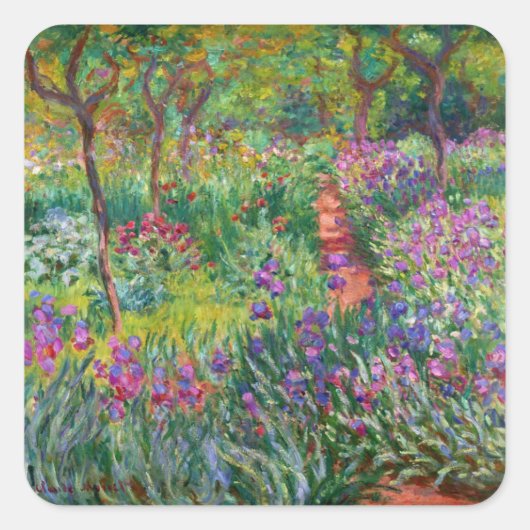 Monet Iris Garden at Giverny Stickers (Vorderseite)