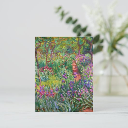 Monet Iris Garden Einladung (Stehend Vorderseite)