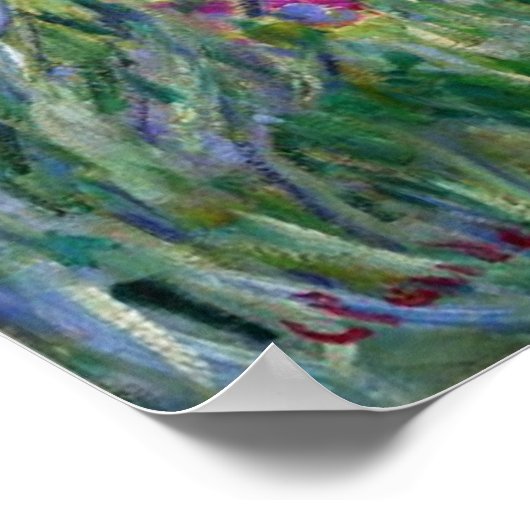 Monet Iris Garden - Giverny Poster (Ecke)