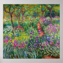 Monet Iris Garden - Giverny Poster
