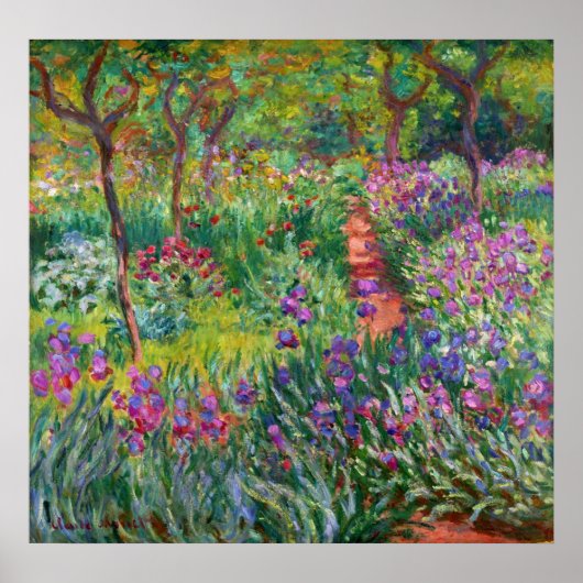 Monet Iris Garden - Giverny Poster (Vorne)