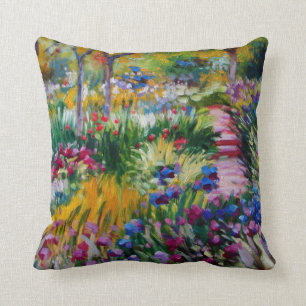 Monet Iris Garden Throw Kissen