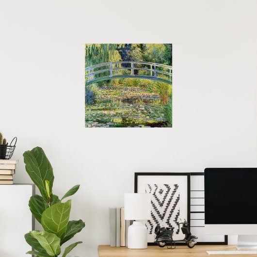 Monet Japanese Bridge mit Water Lilies Poster (Heimbüro)