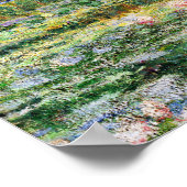 Monet Japanese Bridge mit Water Lilies Poster (Ecke)