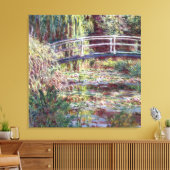 Monet Japanese Bridge Symphony in Rose Fine Art Leinwanddruck (Insitu (Wohnzimmer))