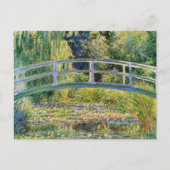 Monet Japanese Bridge with Water Lilies Postcard Postkarte (Vorderseite)