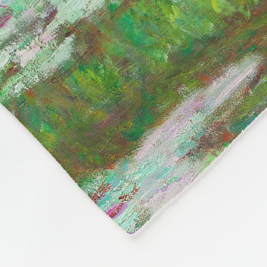 Monet Japanese Footbridge Fleecedecke (Ecke)