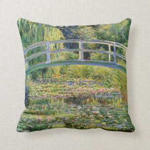 Monet japanische Brücke mit Wasser-Lilien-Kissen Kissen