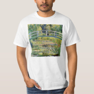 Monet japanische Brücke mit Wasser-Lilien-T - T-Shirt