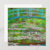 Monet japanische Brücke und Water Lilies Einladung (Vorne/Hinten)