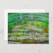 Monet japanische Brücke und Water Lilies Einladungspostkarte (Vorne/Hinten)