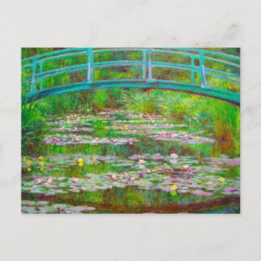 Monet japanische Brücke und Water Lilies Einladungspostkarte (Vorderseite)