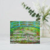 Monet japanische Brücke und Water Lilies Einladungspostkarte (Stehend Vorderseite)