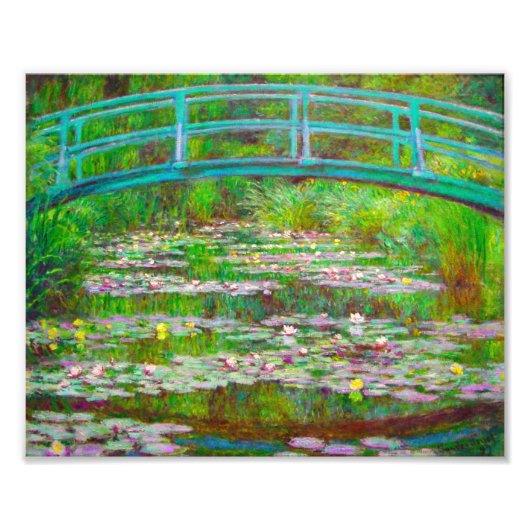 Monet japanische Brücke und Water Lilies Fotodruck (Vorne)