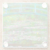 Monet japanische Brücke und Water Lilies Glasuntersetzer (Rückseite)
